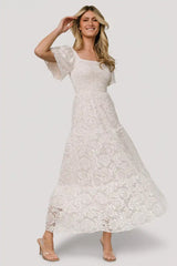 Aspen Smocked Lace Maxi Dress