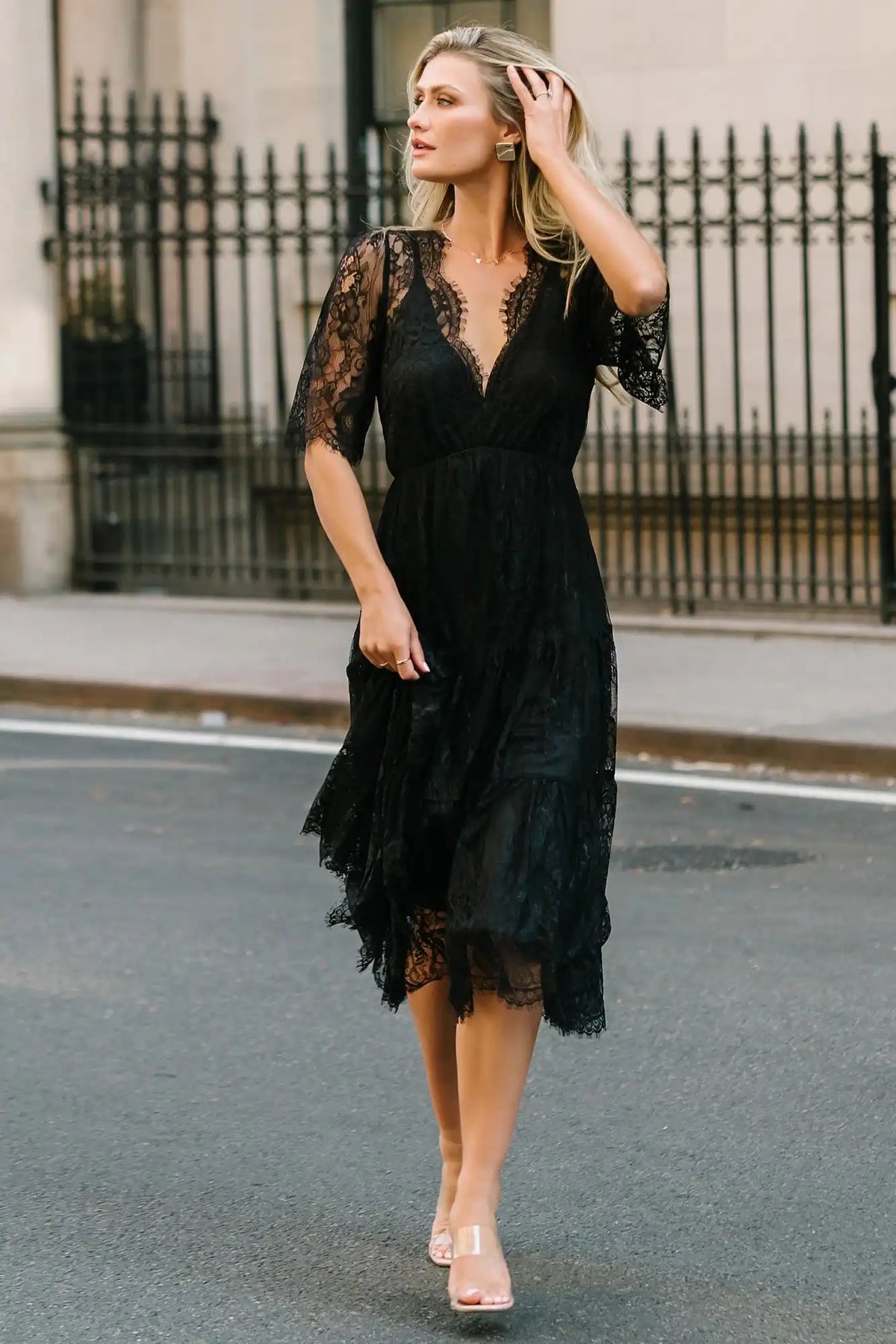 Brittany Lace Midi Dress
