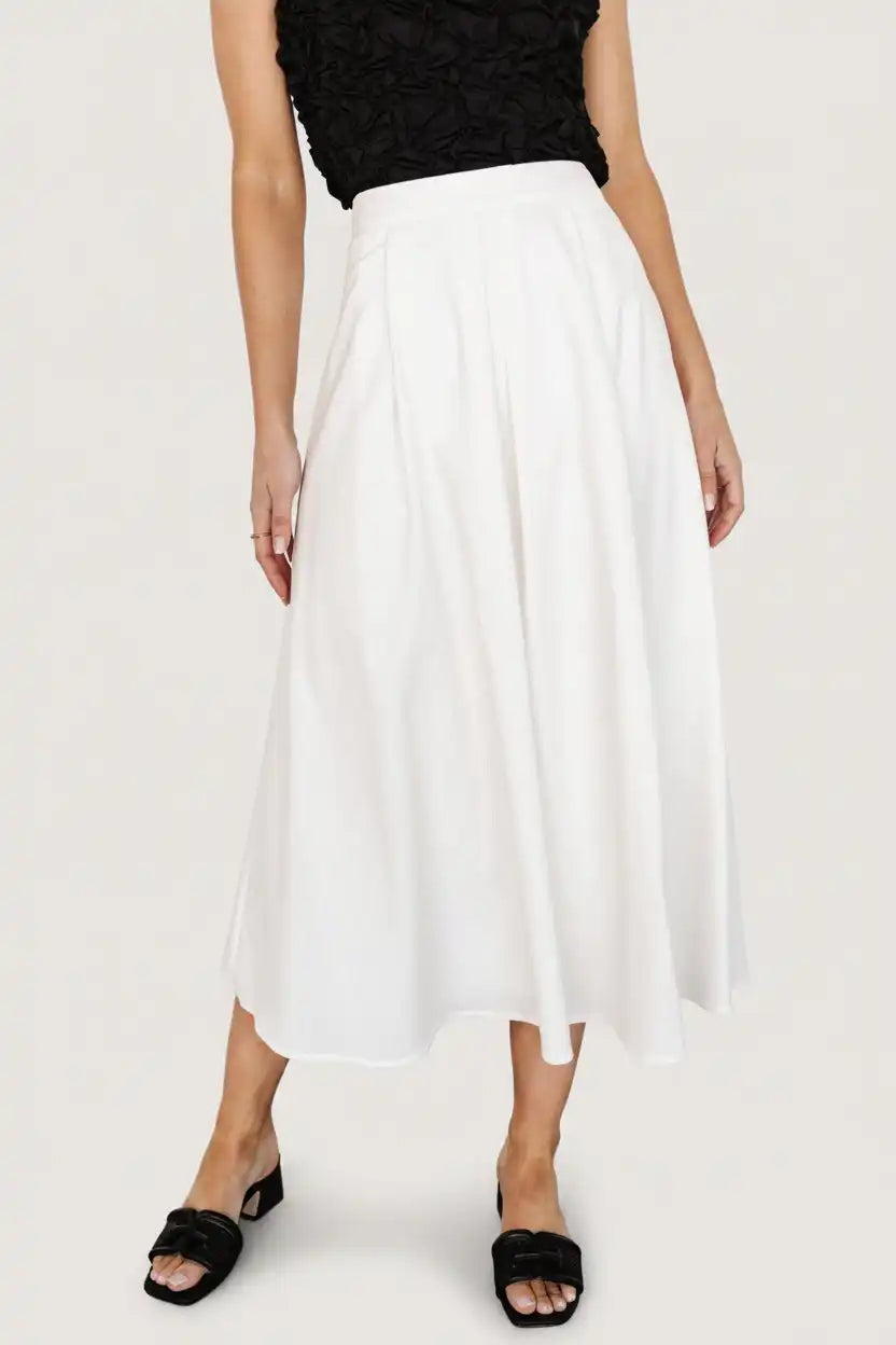 Katie Pleated Midi Skirt