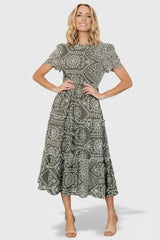 Mirabel Eyelet Midi Dress