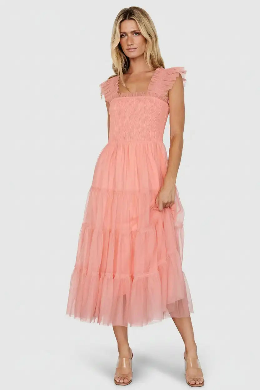Emma Smocked Tulle Dress