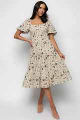 Mattea Smocked Midi Dress