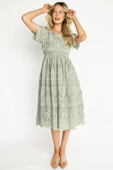 Margot Eyelet Midi Dress